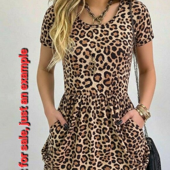 ALIN PAIGE Animal Print Mini Dress with Pockets | Bold Style! Size S - Picture 3 of 9